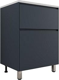 Style Line Тумба с раковиной Лима 60 Plus эмаль графит матовая – фотография-2